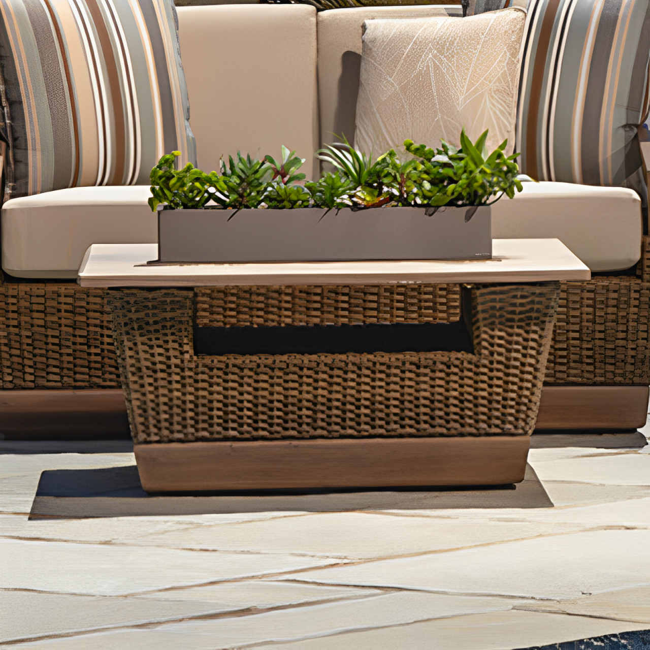 Lloyd Flanders Charisma 48" Rectangular Cocktail Table
