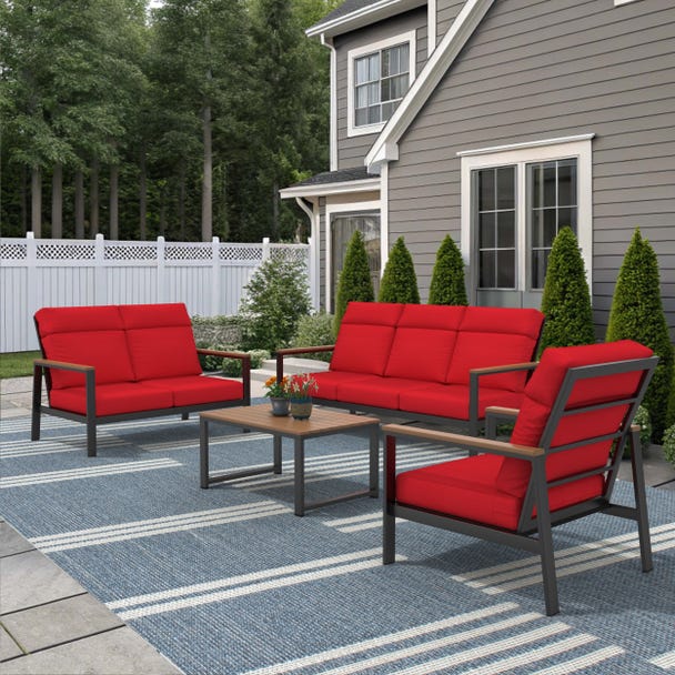 NorthCape International Windsor 4-Piece Lounge Patio Set