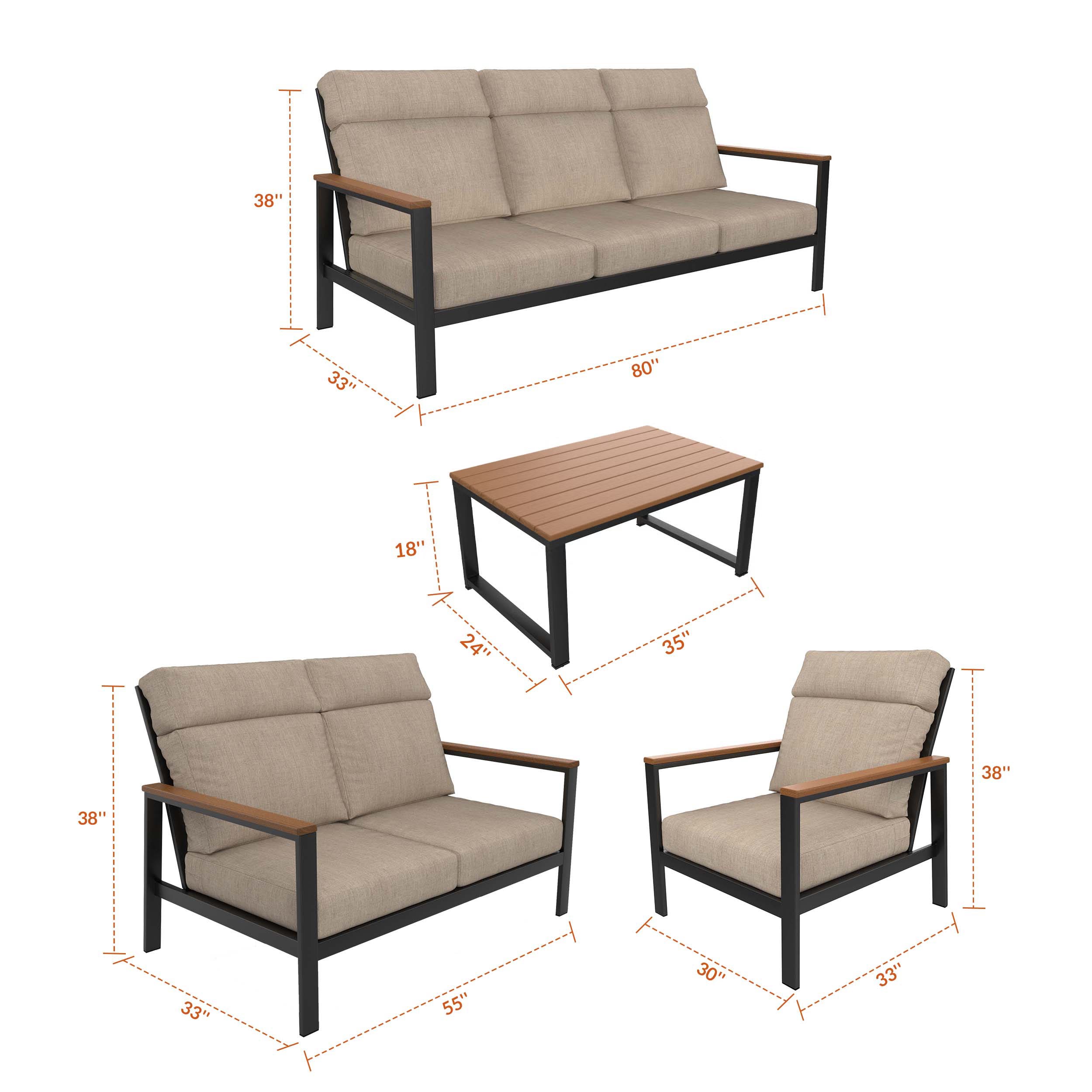 NorthCape International Windsor 8-Piece Ultimate Patio Set