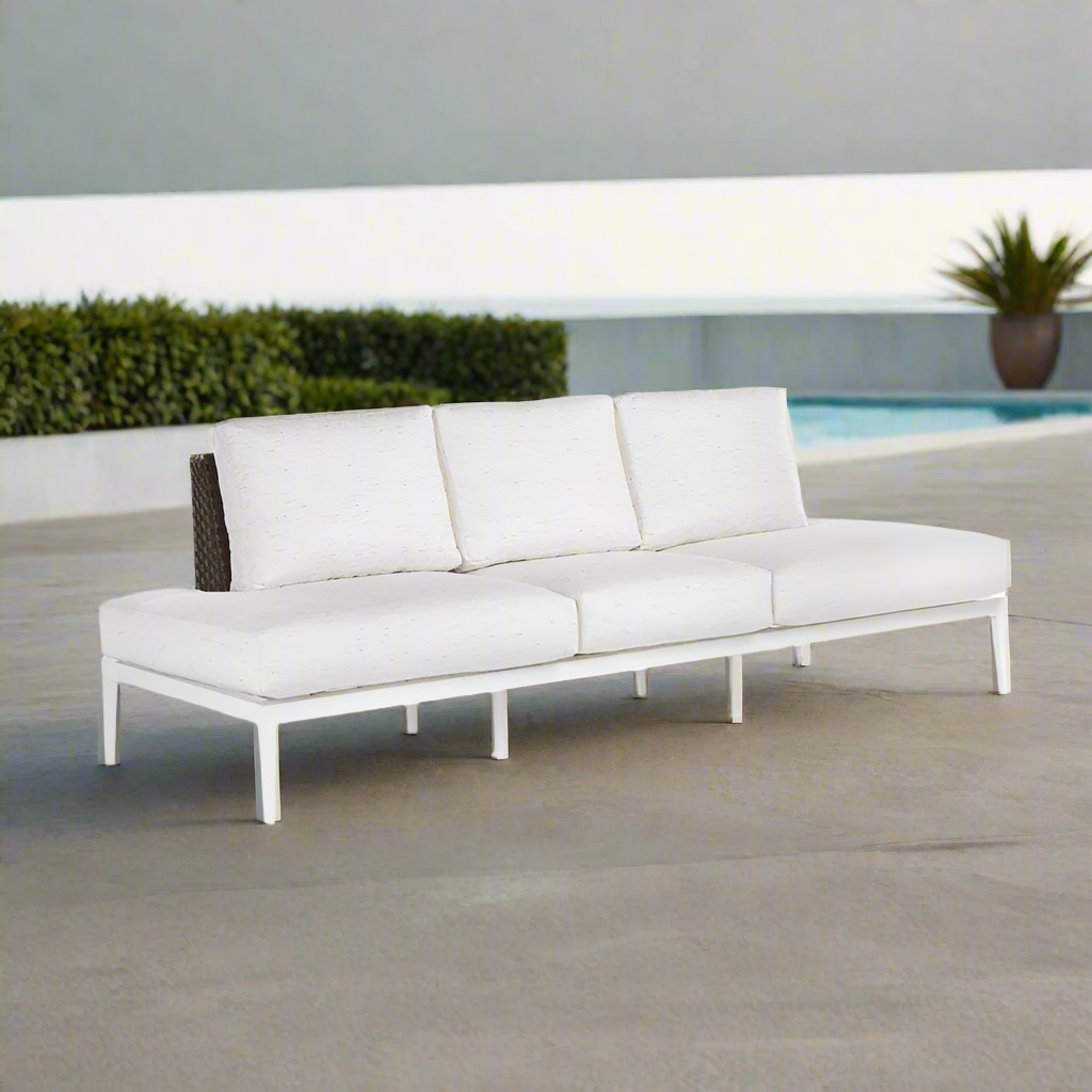 South Sea Rattan Stevie Wicker Sofa With Wrap Around Cushions