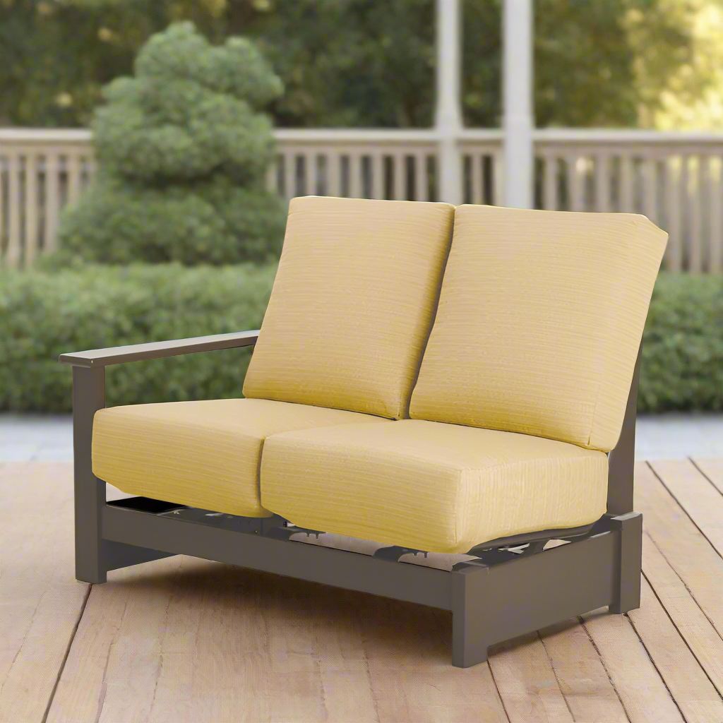Telescope Casual Leeward MGP Cushion Outdoor Right Arm Two-Seat Hidden Motion Sectional
