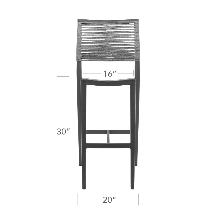 Source Furniture Chloe Rope Stackable Bar Side Chair