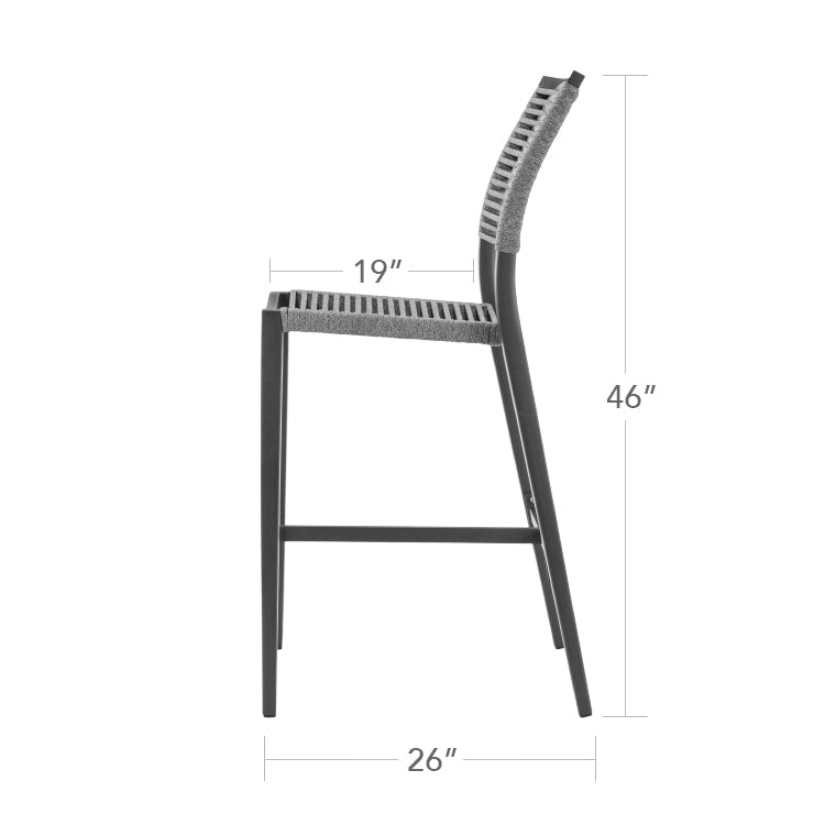 Source Furniture Chloe Rope Stackable Bar Side Chair