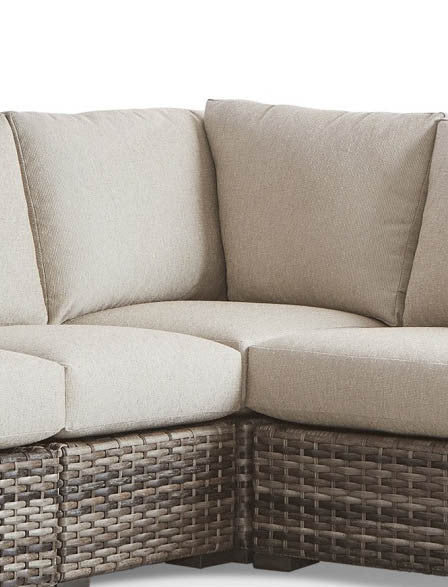 South Sea Rattan New Java Resin Wicker Outdoor Square Corner Chair