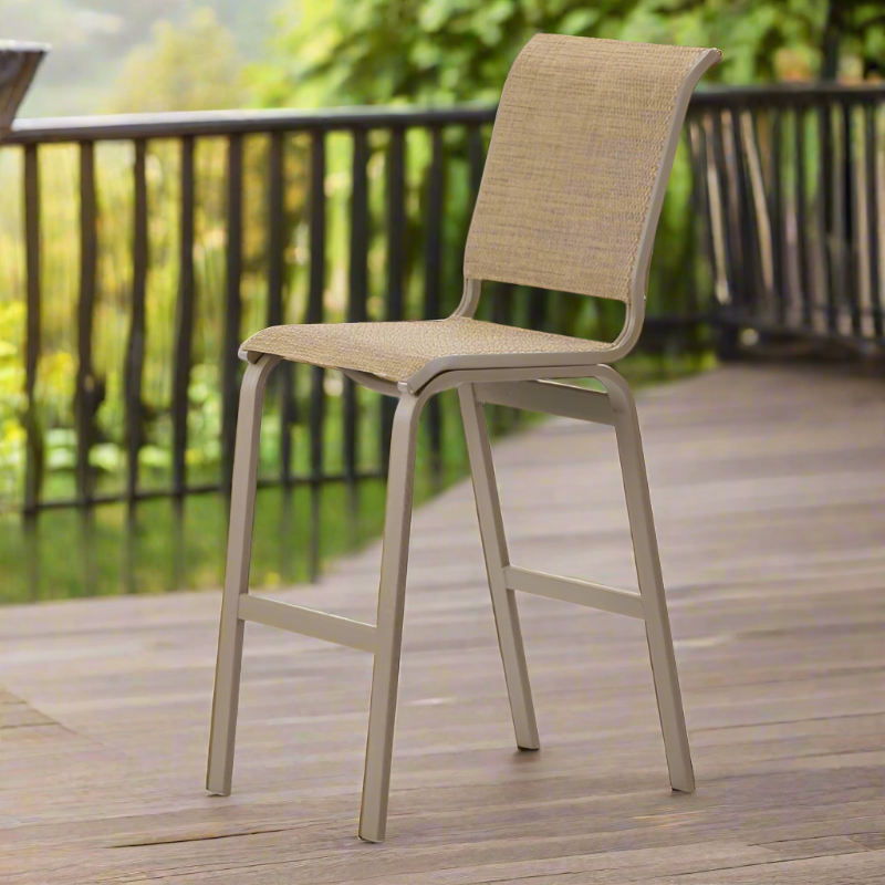 Telescope Casual Aruba II Aluminum Sling Outdoor Bar Height Armless Chair