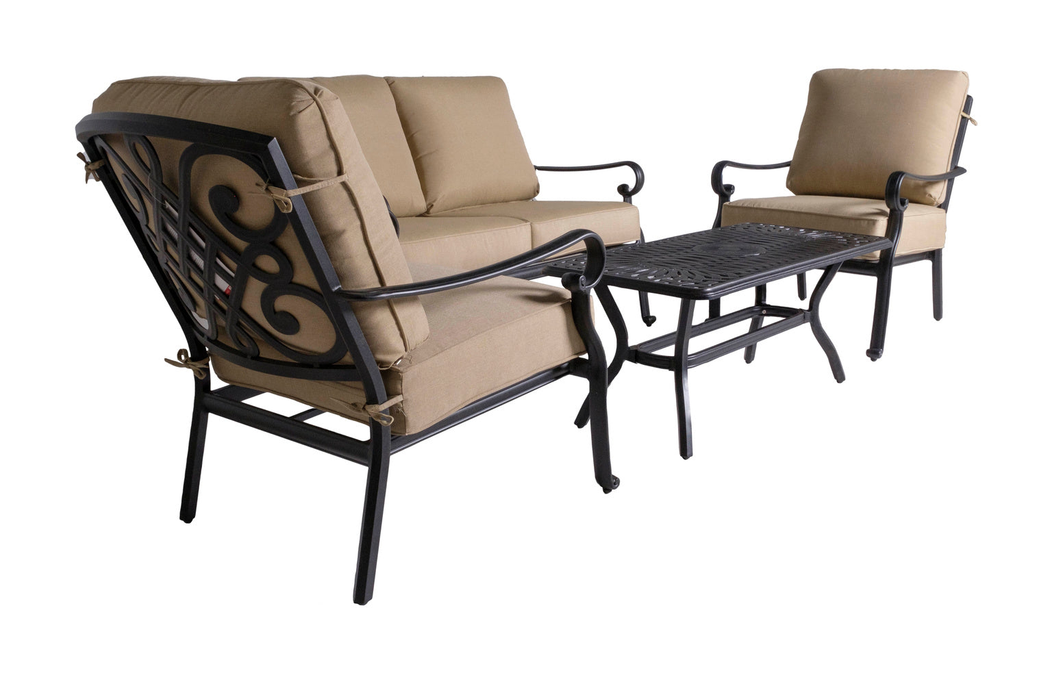 Alfresco Home Newbury Cast Aluminum Deep Seating Set