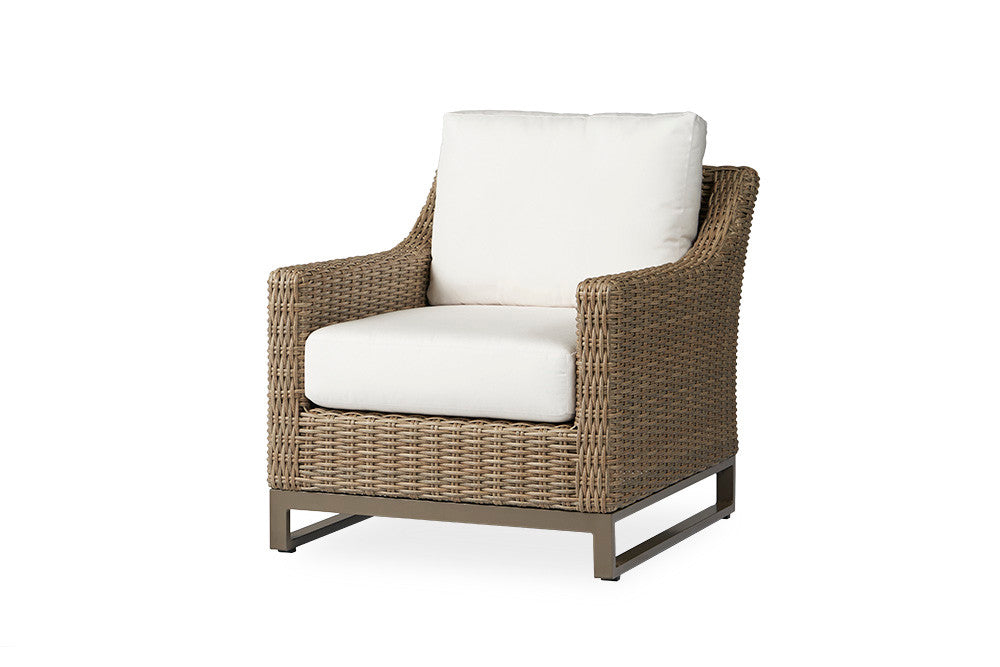 Lloyd Flanders Milan Woven Vinyl Lounge Chair And Ottoman Set