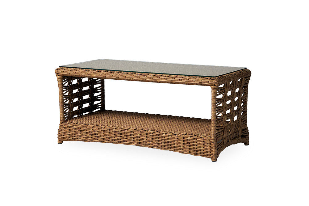 Lloyd Flanders Magnolia Woven Vinyl 42.5" Rectangular Cocktail Table