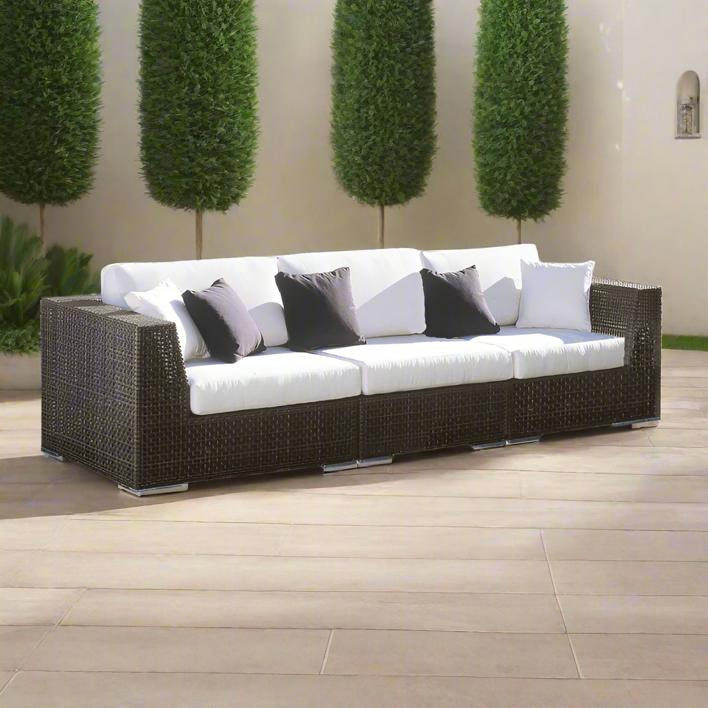 Hospitality Rattan Soho Sofa 3 PC Set Deep Seating Group