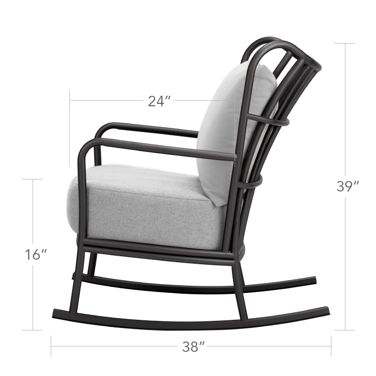 DecoScape Elephant Aluminum Rocker Lounge Chair