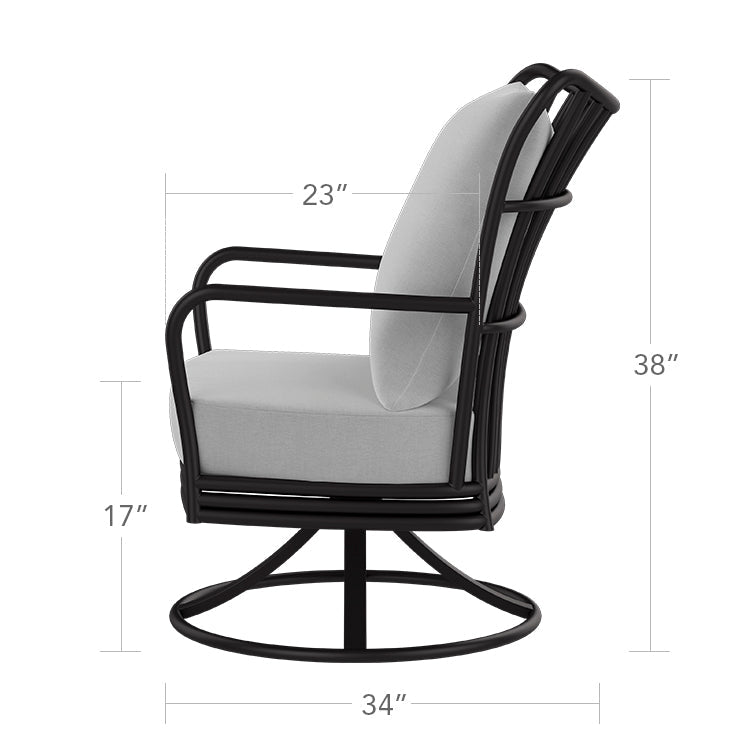 DecoScape Elephant Aluminum Swivel Club Chair