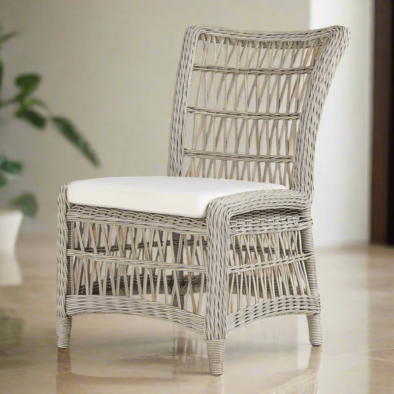 Lloyd Flanders Mackinac Woven Vinyl Armless Dining Chair