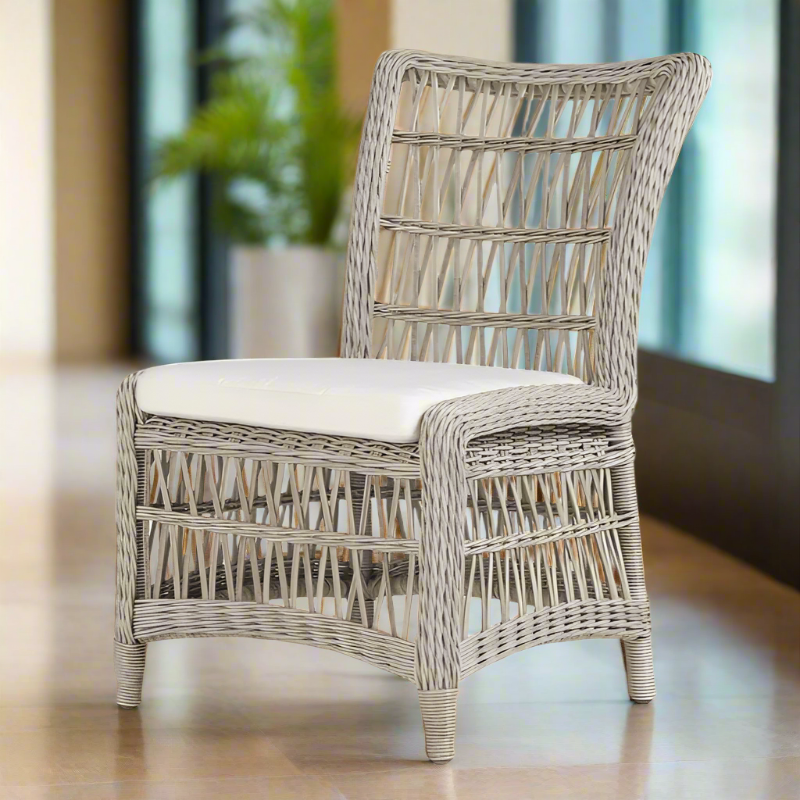Lloyd Flanders Mackinac Woven Vinyl Armless Dining Chair