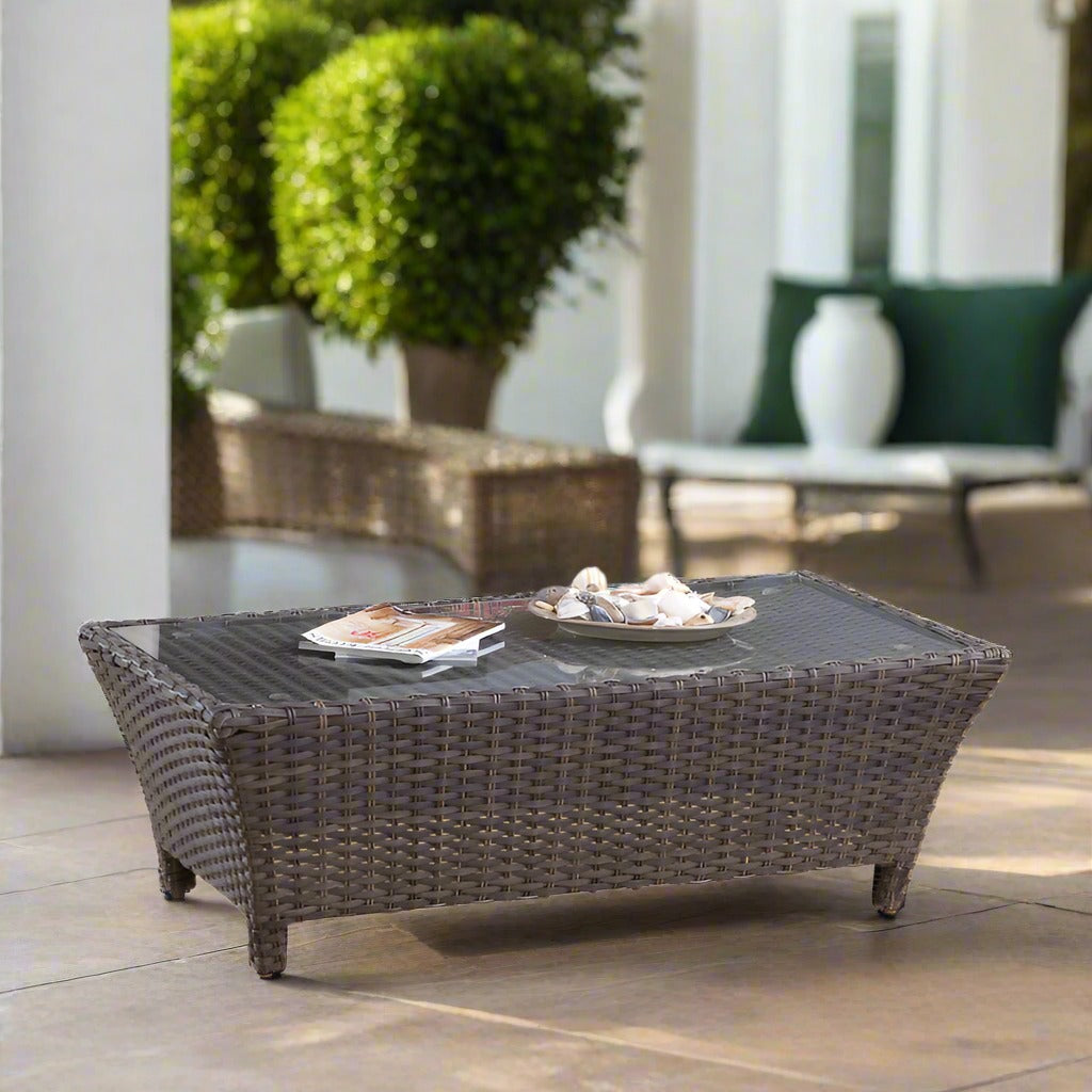 South Sea Rattan Panama Wicker Coffee Table