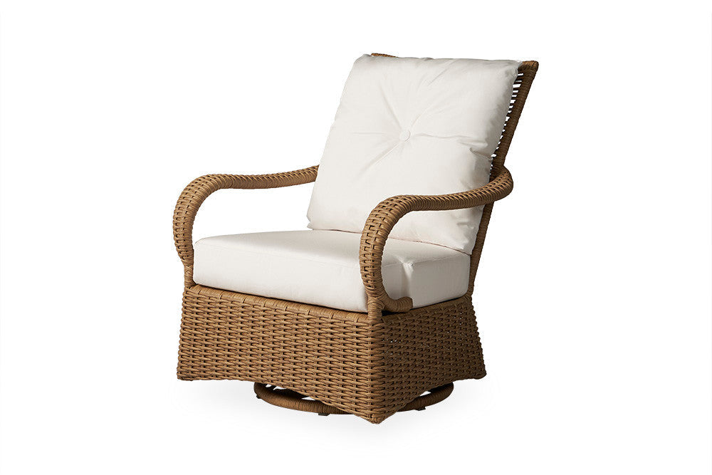 Lloyd Flanders Magnolia Woven Vinyl Swivel Glider Lounge Chair