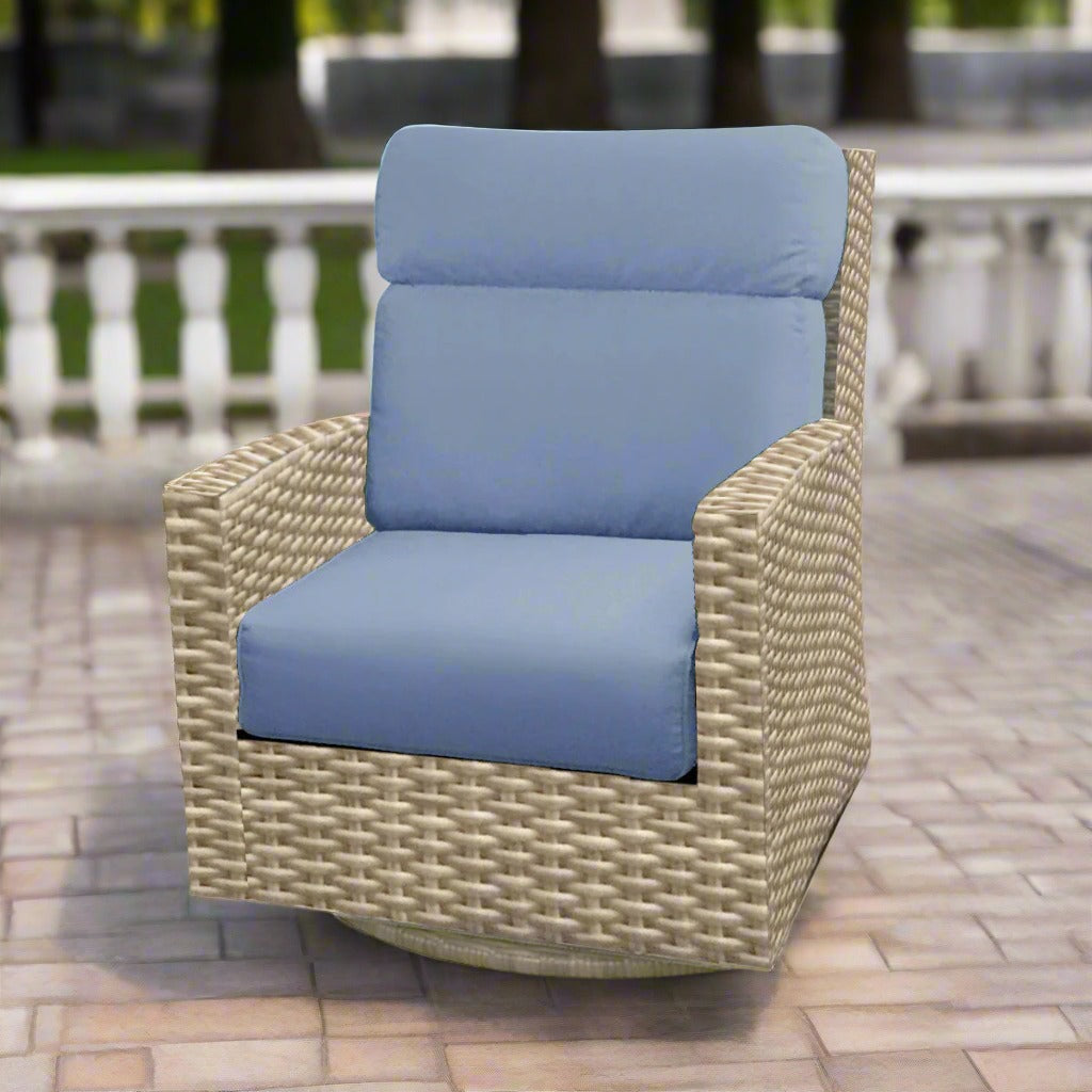 Forever Patio Cavalier Wicker High Back Swivel Rocker Chair