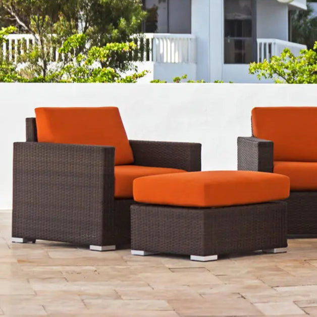 DecoScape Lucaya Resin Wicker Ottoman