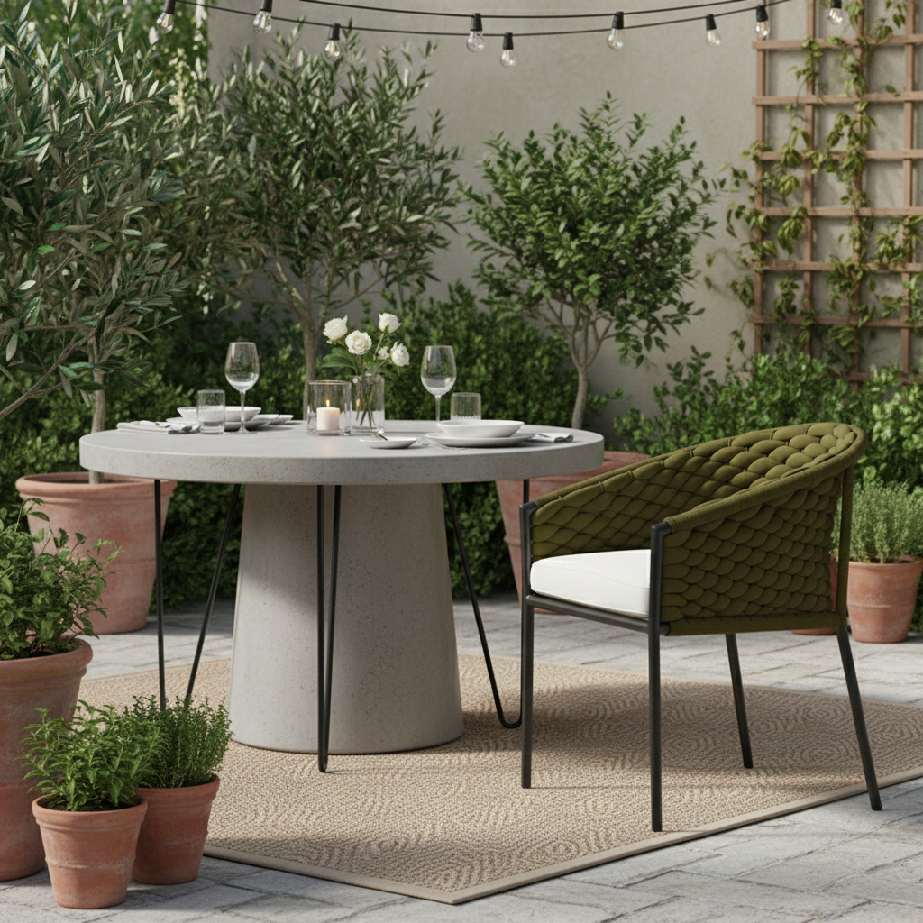 Lloyd Flanders Escape Aluminum Dining Armchair