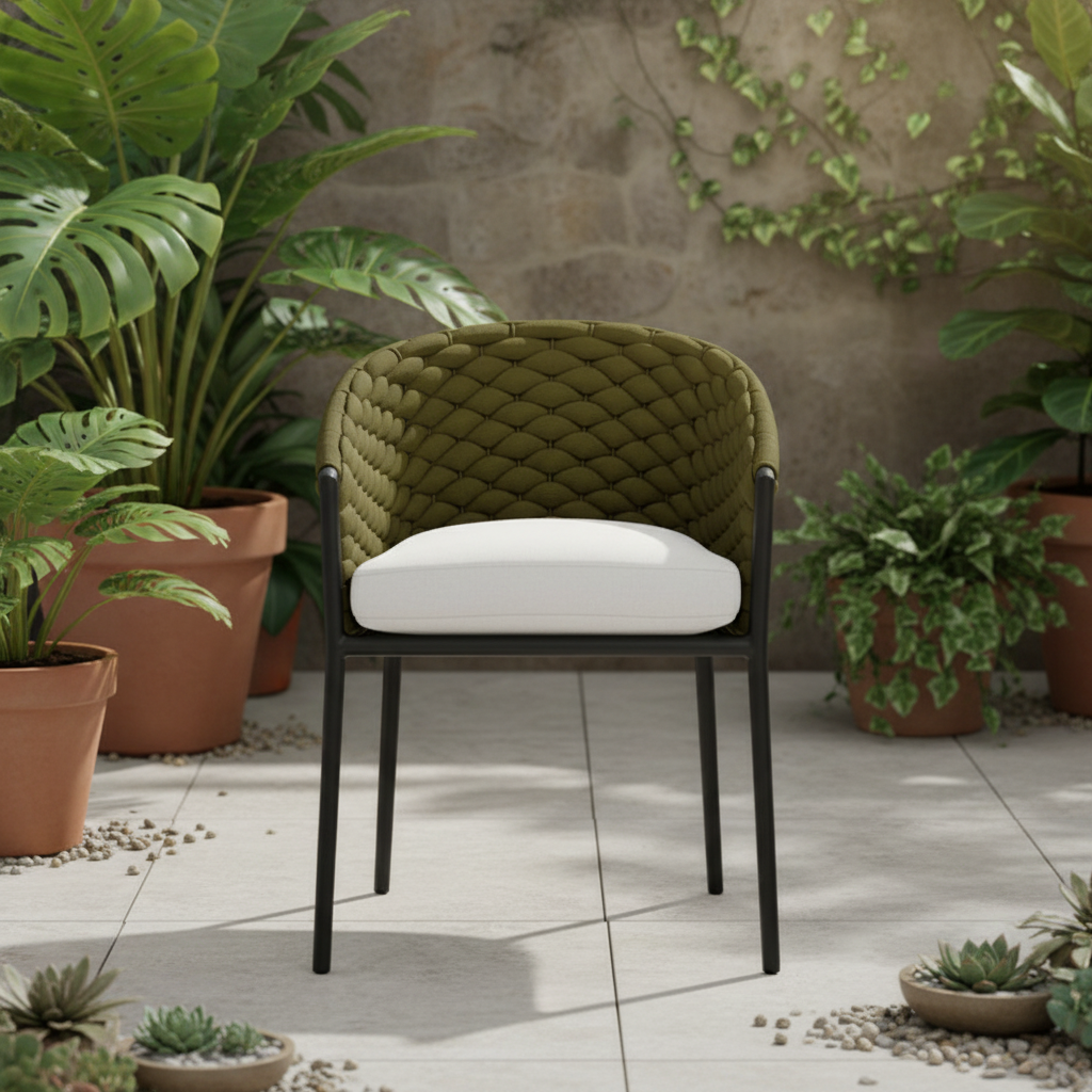 Lloyd Flanders Escape Aluminum Dining Armchair