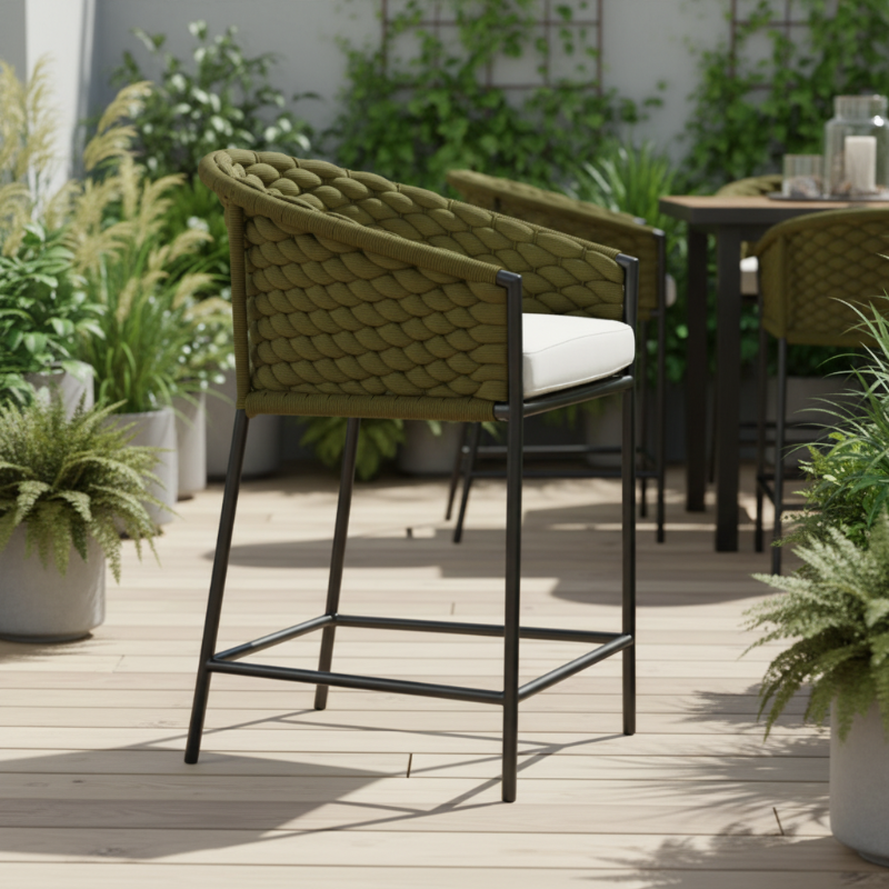 Lloyd Flanders Escape Aluminum Balcony Stool