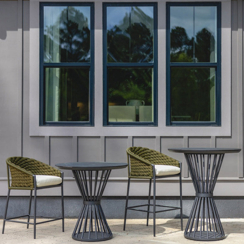 Lloyd Flanders Escape Aluminum 36" Round Balcony Table