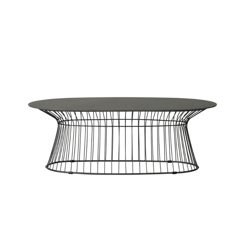 Lloyd Flanders Escape Aluminum 47.5" Oval Cocktail Table