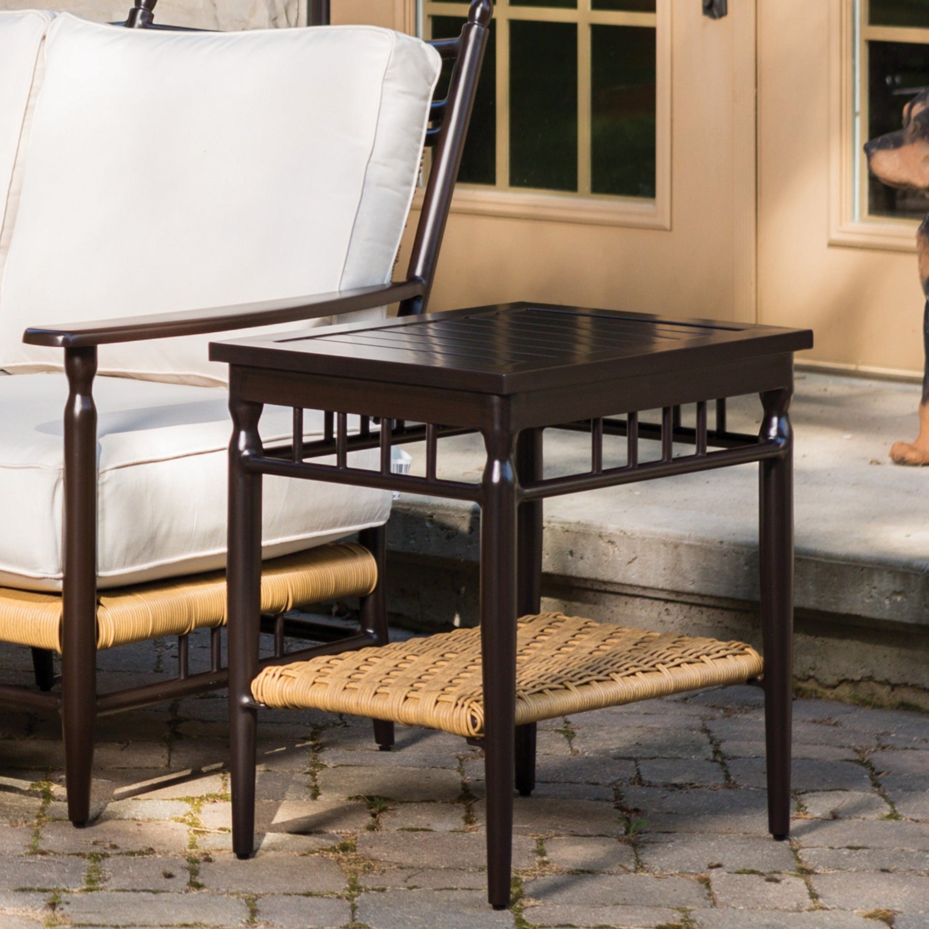 Lloyd Flanders Low Country Woven Vinyl 24" Rectangle End Table