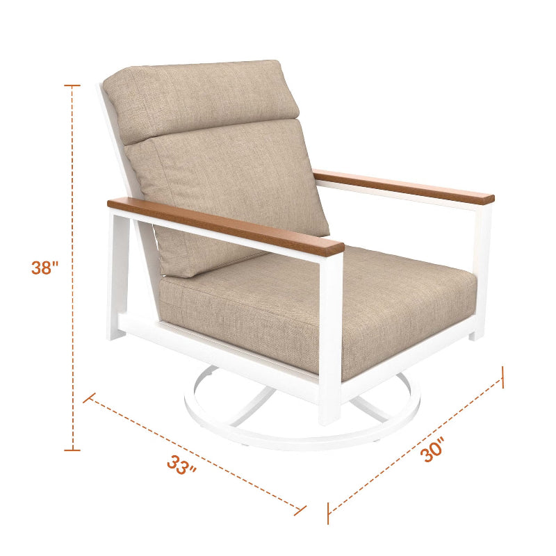 NorthCape International Ashford Patio Swivel Rocking Chair
