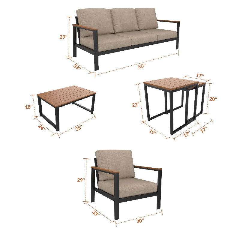 Forever Patio Hanover 6-Piece Seating Patio Set