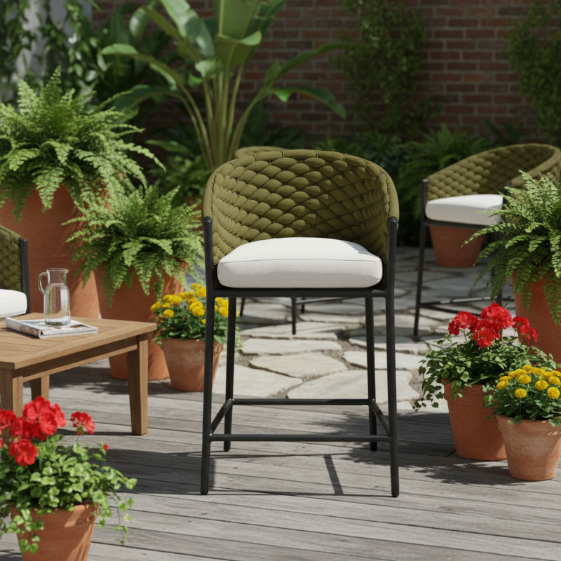 Lloyd Flanders Escape Aluminum Balcony Stool