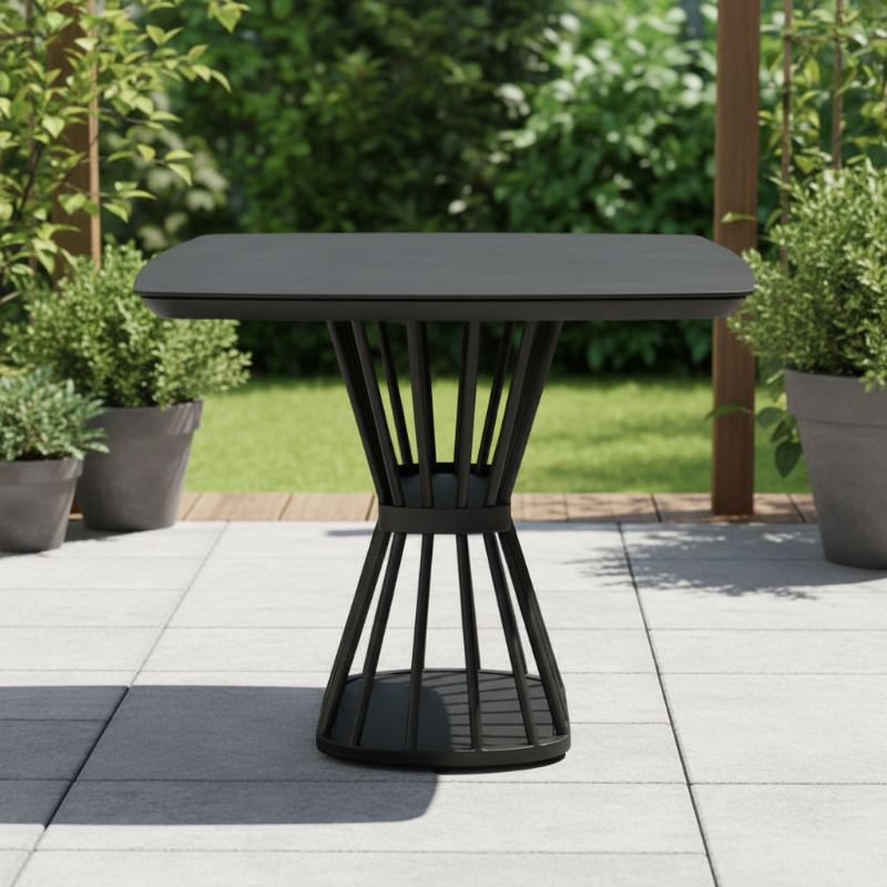 Lloyd Flanders Escape Aluminum 86.5" Boat Shaped Dining Table