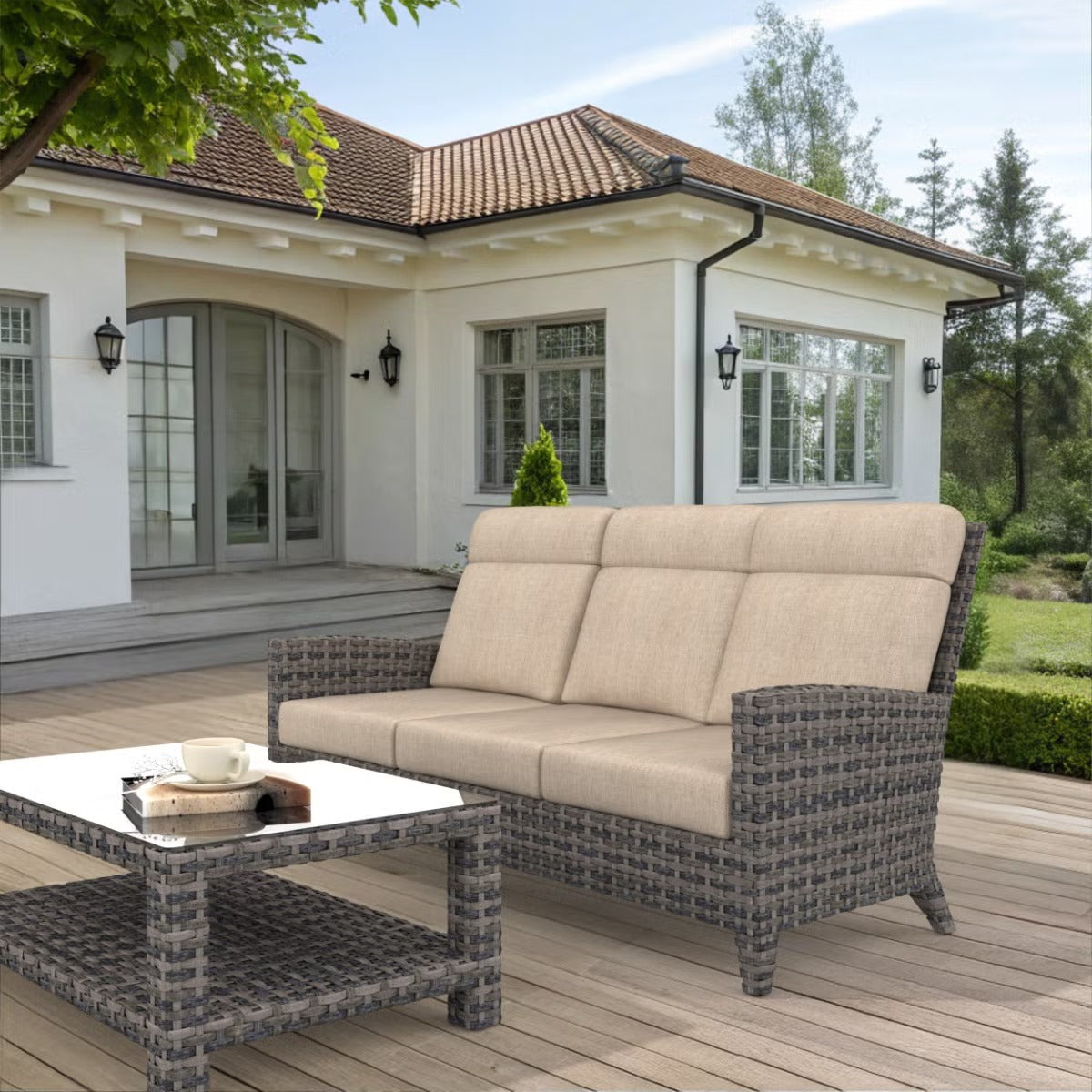 Forever Patio Cavalier Wicker 3-Seater Sofa