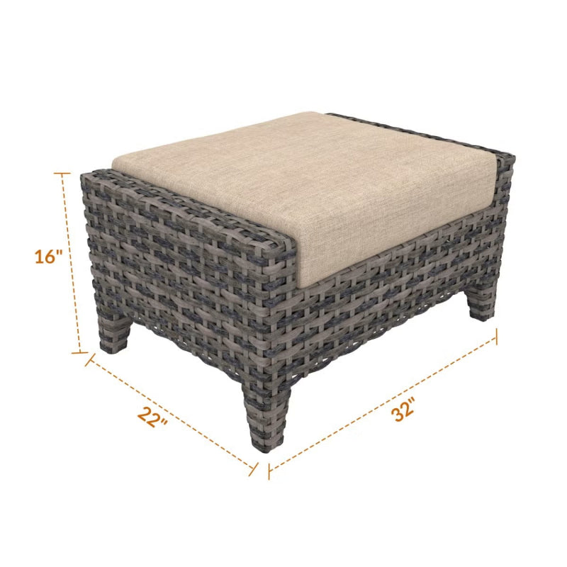 Forever Patio Cavalier Wicker Rectangular Ottoman