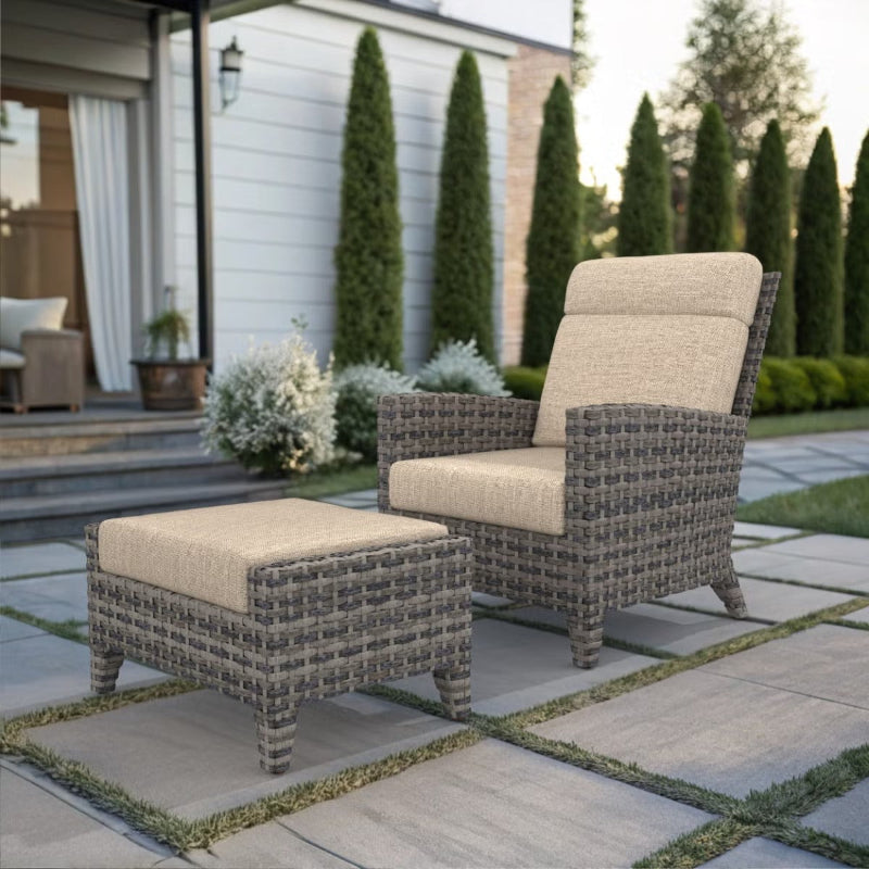 Forever Patio Cavalier Wicker Rectangular Ottoman