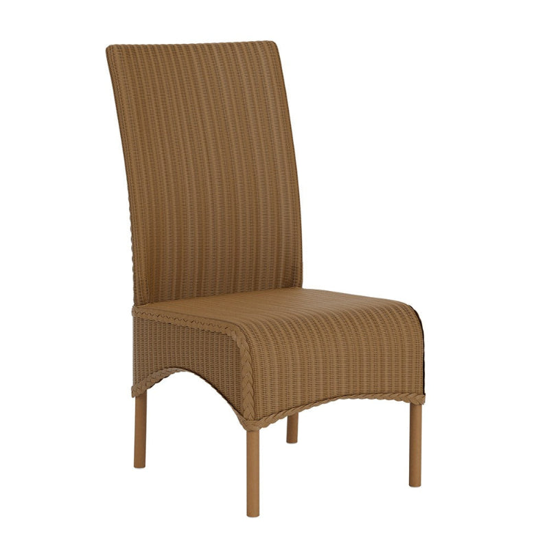 Brown wicker chair on a white background
