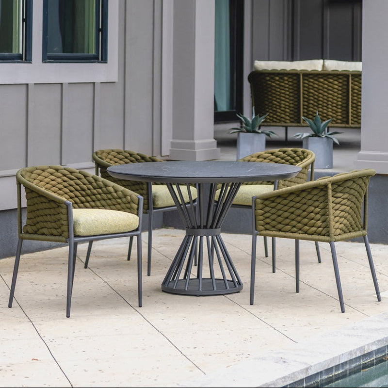 Lloyd Flanders Escape Aluminum 47" Round Dining Table