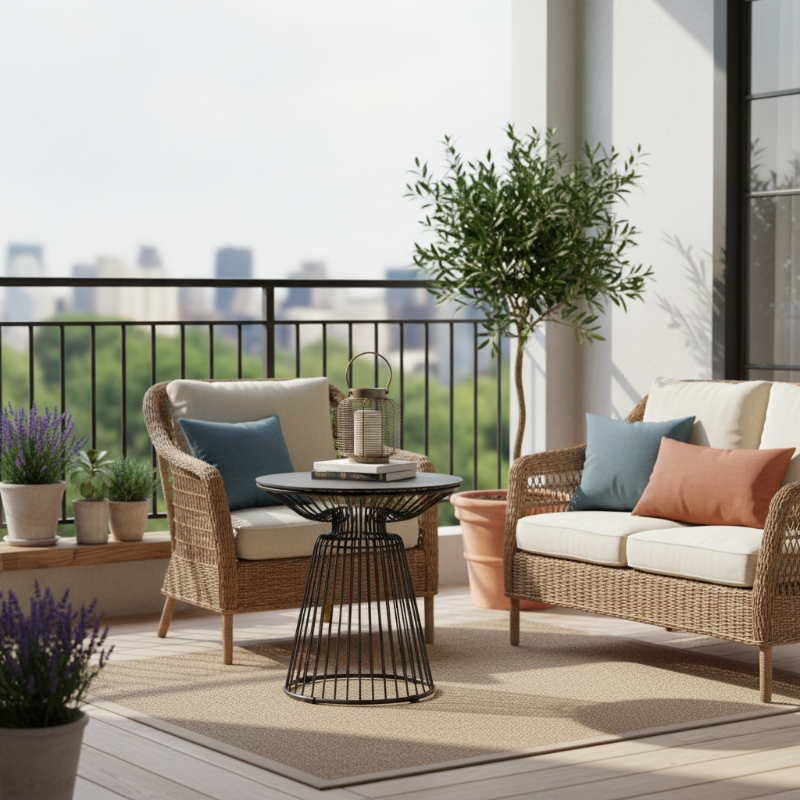 Lloyd Flanders Escape Aluminum 18" Round End Table