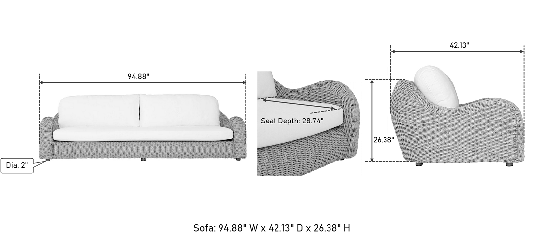 Katalina sofa dimensions