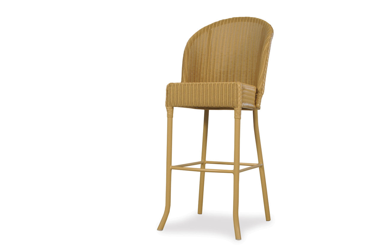 Lloyd Flanders Loom Round Top Bar Stool