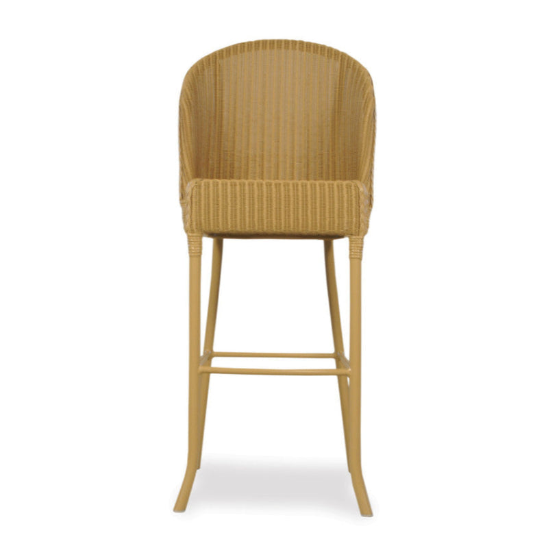 Wicker bar stool on a white background