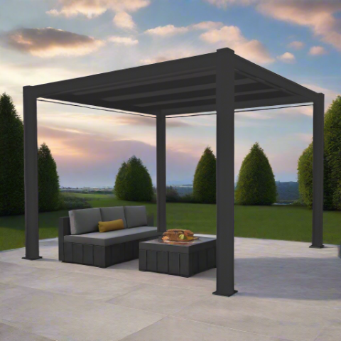 Sunset West Bazaar Graphite Pergola