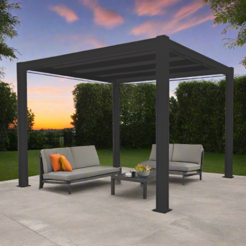 Sunset West Bazaar Graphite Pergola