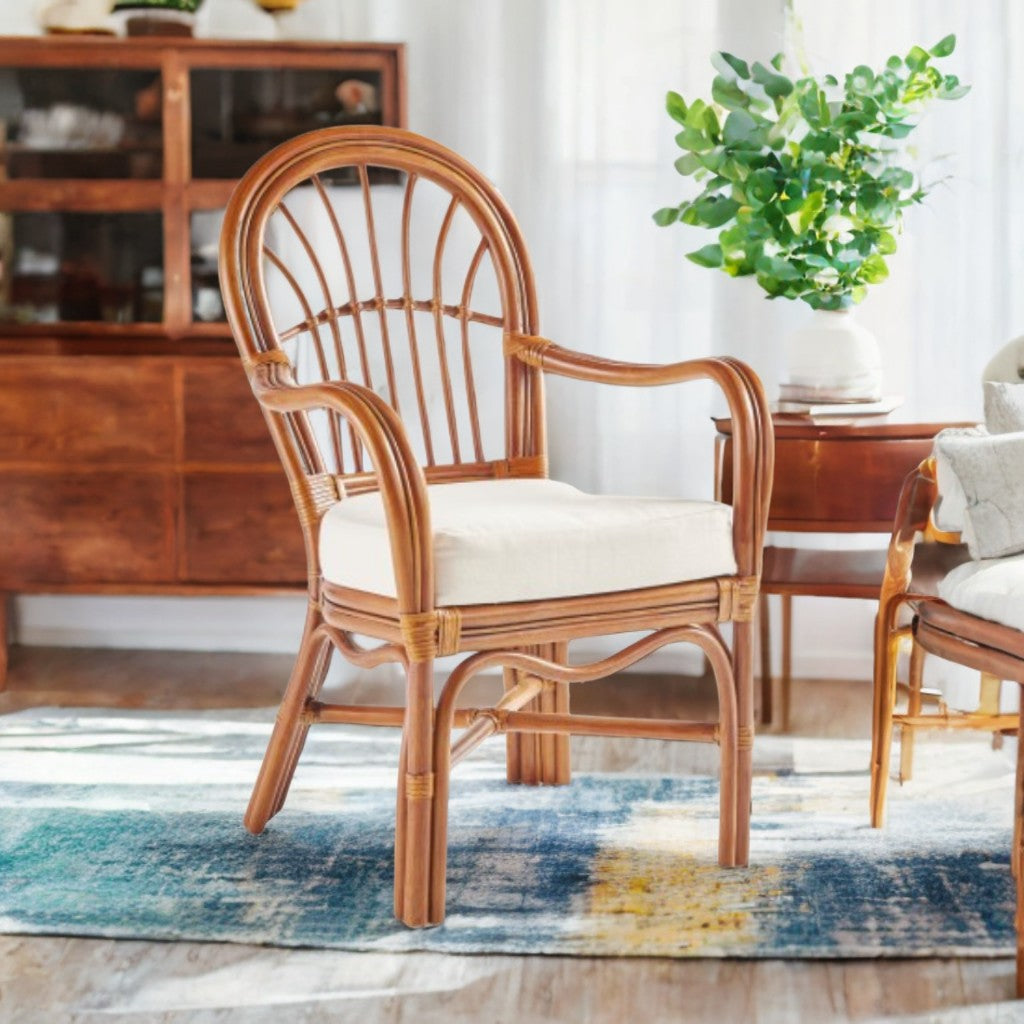 South Sea Rattan Palm Harbor Indoor Dining Arm Chair