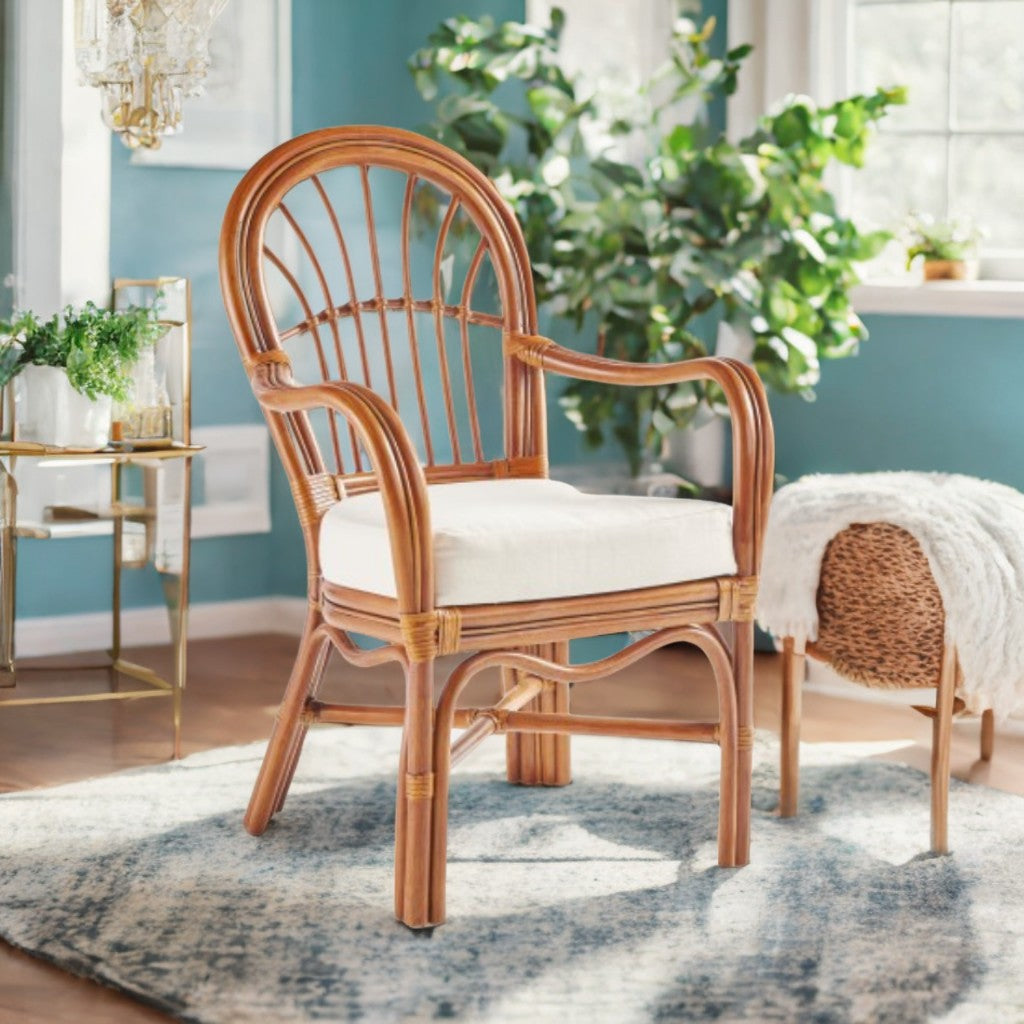 South Sea Rattan Palm Harbor Indoor Dining Arm Chair