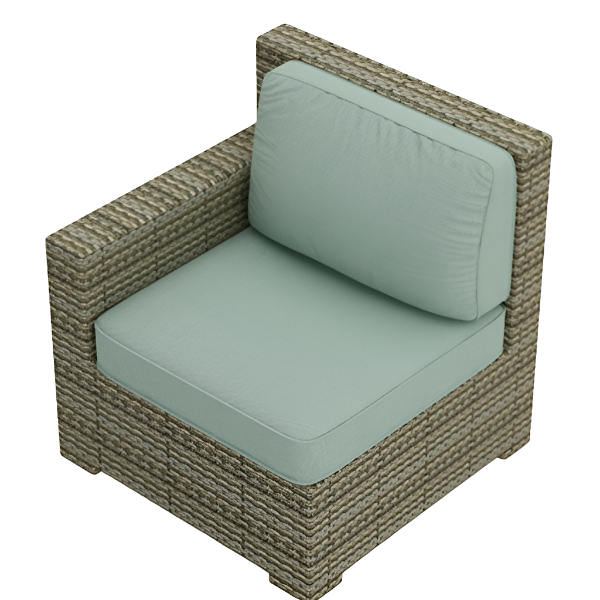 Forever Patio Hampton Wicker Sectional Left Arm Chair