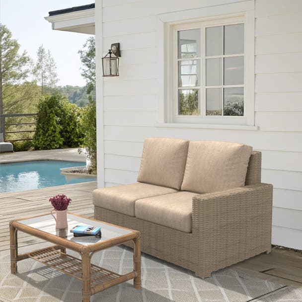 NorthCape International Terraza Patio Sectional Left Arm Loveseat
