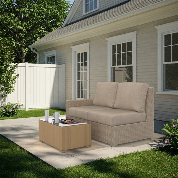 NorthCape International Terraza Patio Sectional Right Arm Loveseat