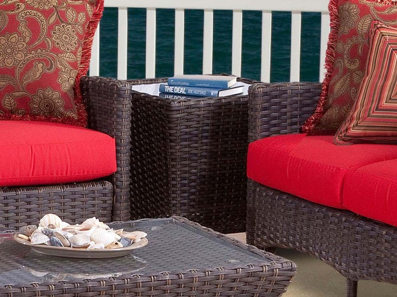 South Sea Rattan Panama Wicker End Table