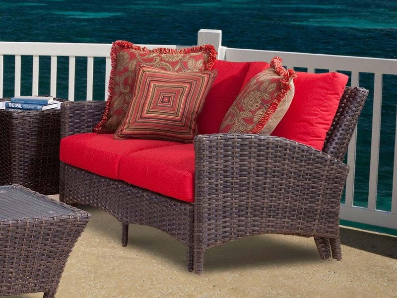 South Sea Rattan Panama Wicker Loveseat