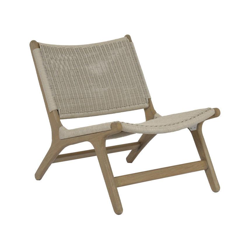 Sunset West Coastal Teak Cushionless Accent Chair